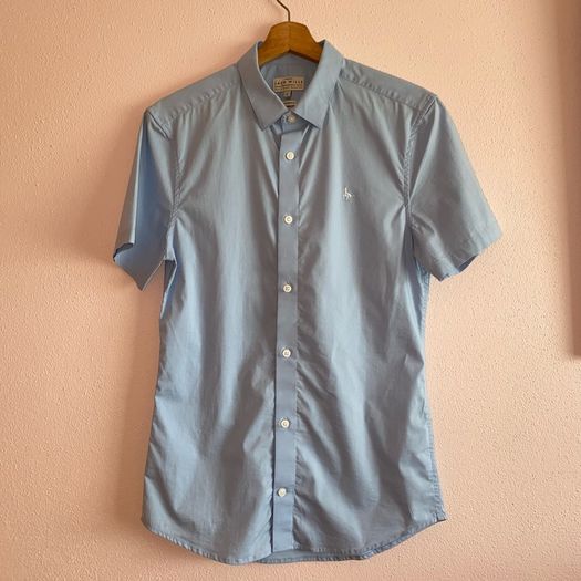 Jack Wills Skinny Stretch Fit Short Sleeve Shirt Size S LIKE NEW
