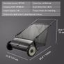 Push Lawn Sweeper, 26-inch Leaf & Grass Collector, Strong Rubber Wheels & Heavy Duty Thickened Steel, Durable to Use with Large Capacity 7 cu. ft. Mesh Collection Hopper Bag Image 4