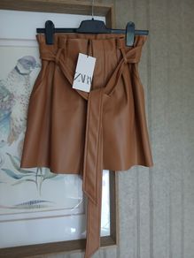 Zara faux leather shorts brand new with tags Postage included