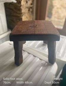 Solid wood stool