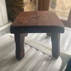 Solid wood stool