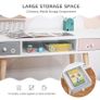 Kids Wooden Study Table Writing Desk with Drawer Ergonomic 39 x 19 x 30 White and Pink Image 3