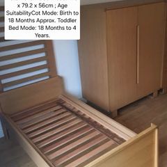 Mamas and Papas Mikado Cot/ bed & wardrobe. .