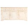 Sideboard White 160x40x80 cm Solid Mango Wood Image 2