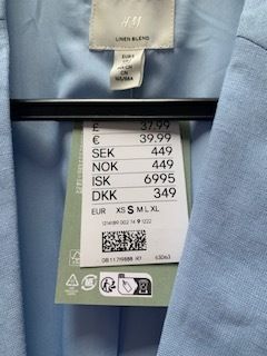 New Blue Linen Jacket from H&M with tag