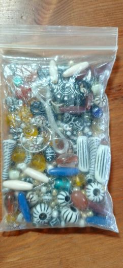 Assortment of beads for jewelry making