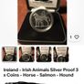 Ireland - Irish Animals Silver Proof 3 x Coins - Horse - Salmon - Hound Image 3