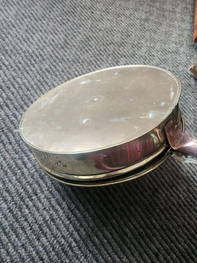 Victorian brass warming pan
