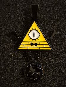 Bill cipher/gravity falls  pin back badge.