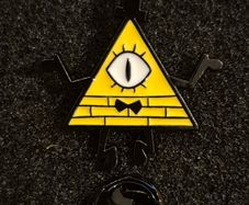 Bill cipher/gravity falls  pin back badge.
