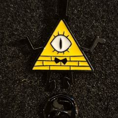 Bill cipher/gravity falls  pin back badge.
