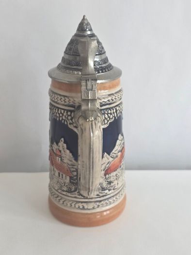 Gerz German beer stein pewter lid