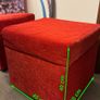 Pouffe Footstool Storage Box, Cube Strong Image 3