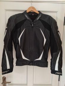 RST leather motorcycle jacket