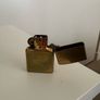 1987 Zippo Solid Brass Lighter with Original Display Stand & Guarantee Card Image 4