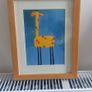 Lovely Set of Three Framed Prints of Brightly Coloured Artworks of Animals in a Naive And Fun Style Perfect for a Baby Nursery or Kids Bedroom Image 5