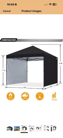 3x3m canopy