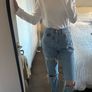 Primark boyfriend slouch denim jeans size UK 6 with tips Image 4