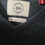 mens KRONSTADT 100% extra fine merino wool jumper Size Small navy Image 3
