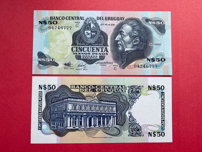 Uruguay. 50 Pesos  1989. Pick 61ab.  ( Uncirculated. )