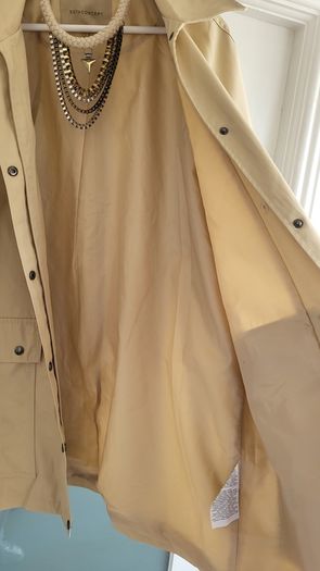 SOYA CONCEPT single breasted trench coat Sz L (Fit 14-16UK) - Rrp 99 (New)