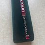 Stunning Princess Cut Red Ruby Tennis Braclet Image 4