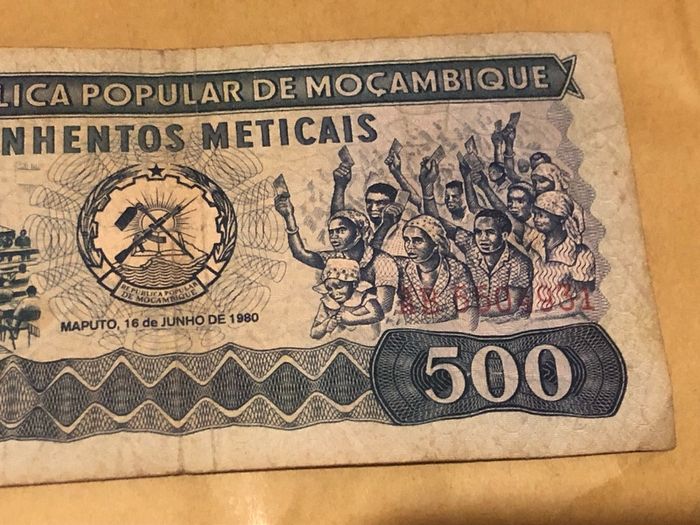500 Meticais 1980 Mozambique