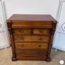 Victorian Scottish Flame Mahogany Chest Of Drawers Image 2
