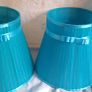 Two Torquoise Blue Pendant Ceiling  Light Shades Image 2