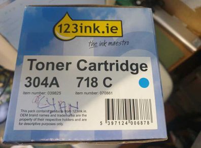 Toner Cartridge HP CC531A , 304A  ,718 C(CANON) Cyan