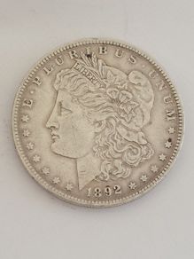 1892 morgan silver dollar