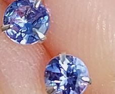 Tanzanite Natural 0.45ct earrings S925 GRA Certified