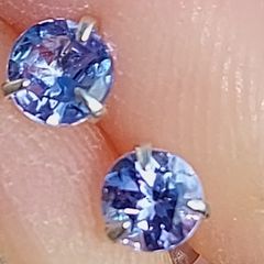 Tanzanite Natural 0.45ct earrings S925 GRA Certified
