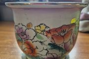 Colourful Vintage Chinoiserie Planter. Jardiniere.