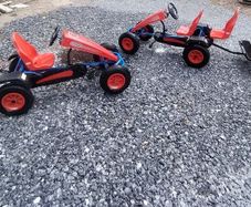 2 x BERG Go-Karts + Passenger Seats & Trailer