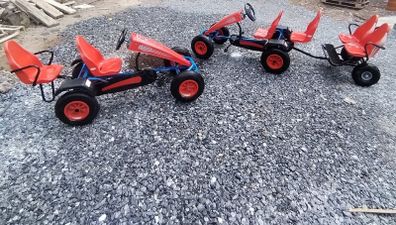 2 x BERG Go-Karts + Passenger Seats & Trailer