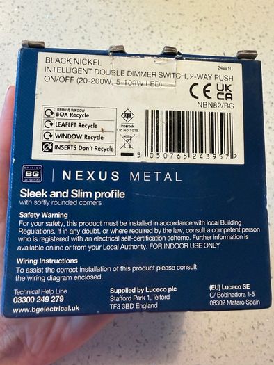 Nexus metal dimmer switch