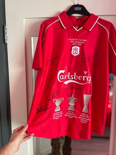 liverpool signed shirt