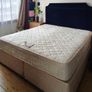 Stunning Royal Blue Velvet Super King Headboard Image 2
