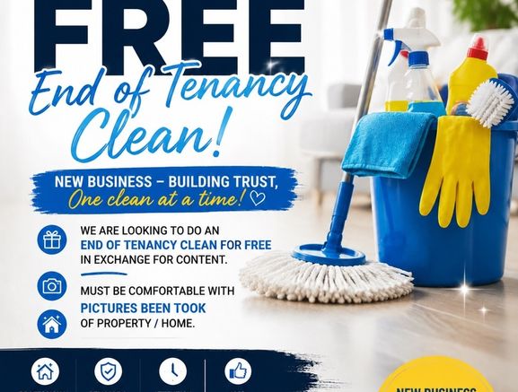 FREE end of tenancy clean - in exchange for content