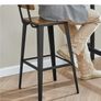 Vintage  Bar Stools Set of 2 with Backrest Steel Frame Image 5