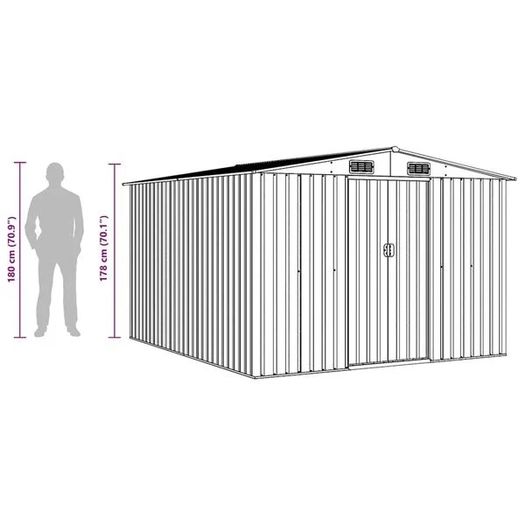 Garden Shed 257x298x178 cm Metal Anthracite