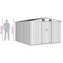 Garden Shed 257x298x178 cm Metal Anthracite Image 6