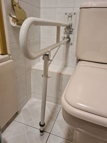 NRS Folding Toilet Support Rail.  New in Box (Mobility Aid)