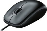 Logitech B100 Wired USB Mouse, 3-Buttons, Optical Tracking, Ambidextrous PC / Mac / Laptop - Black