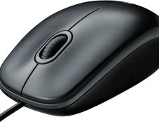 Logitech B100 Wired USB Mouse, 3-Buttons, Optical Tracking, Ambidextrous PC / Mac / Laptop - Black