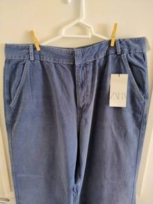 Zara cotton trousers UK size 16 new with tags see last three photos for exact measurements FREE STANDARD POSTAGE INCLUDED