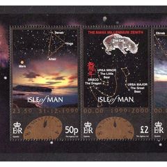 1999 Isle of Man Sky at Sunset over Calf of Mars Commemorative Stamps Miniature Sheet Mint Never Hinged (MNH)