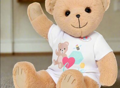 Baby Born Teddy Bear Plush With White Tshirt