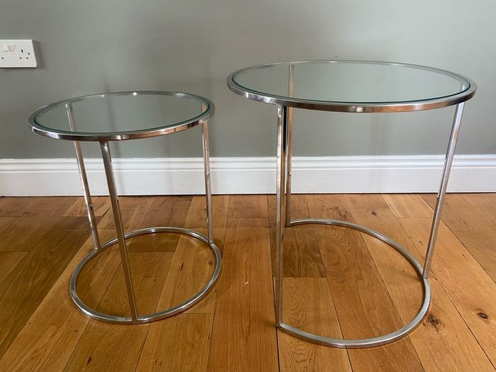 Glass nest of tables (Grove Home)